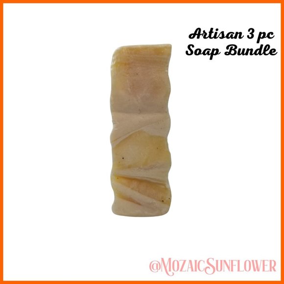 Artisan Sweet Almond Goats Milk Soap Bamboo Soap Tray Loofah Set - Picture 3 of 3